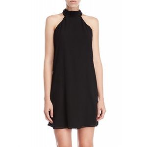 Naked Zebra High Neck Black Dress